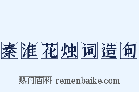 秦淮花烛词造句是什么意思的图片